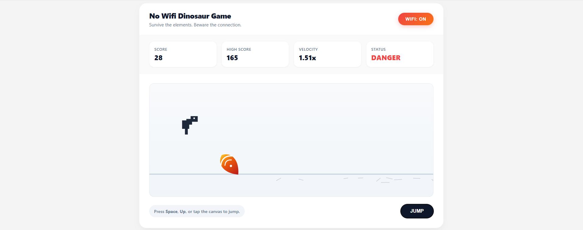 No Wifi Dinosaur Game  screenshot 4