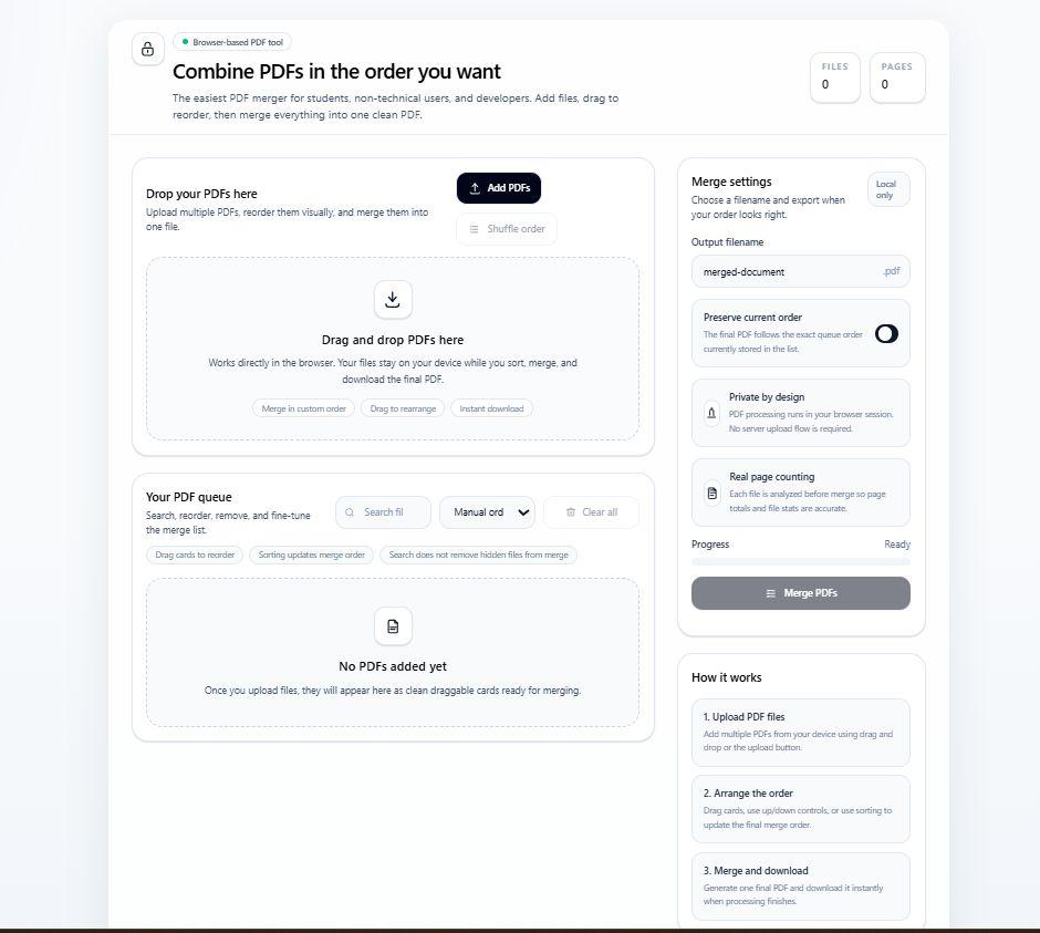 Merge PDF Documents screenshot 3